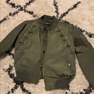 Olive green bomber jacket